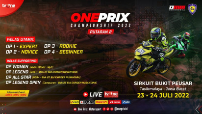 Oneprix Indonesia Motorprix Championship 2022 Segera Riuhkan Tasikmalaya