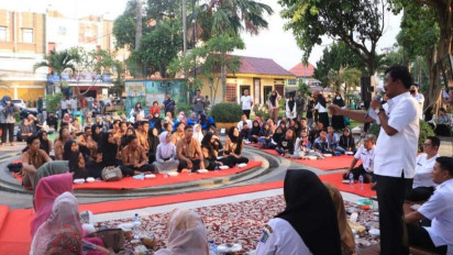 Sambut Hari Anak, Wali Kota Binjai Ajak Anak- Anak Ngobrol Santai di Taman