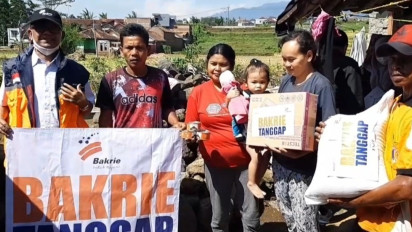 Bakrie Tanggap Salurkan Bantuan Logistik untuk Korban Banjir Garut