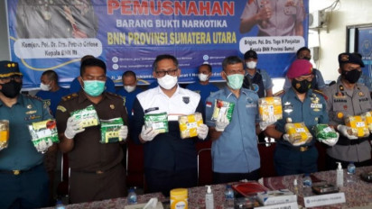 BNNP Sumut: Lima Tersangka Kasus 68,67 Kg Sabu Terancam Dihukum Mati