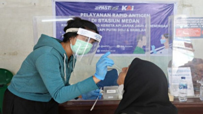 KAI Divisi Regional 1 Sumatera Utara Masih Lakukan Uji COVID-19 Penumpang Belum Terima Booster