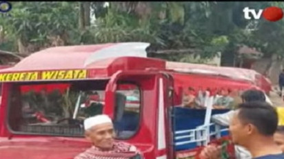 Sopir Odong-Odong yang Tertabrak Kereta Api di Banten Diperiksa Polsek Keragilan