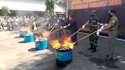 Bea Cukai Jateng-DIY Musnahkan 11 Juta Batang Rokok Ilegal Senilai Rp 11,54 Miliar