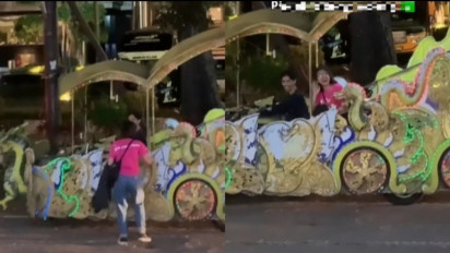 Berani Beda Pria Ini Jemput Pacarnya Pakai Odong-odong Netizen Sebut Seperti Ratu Kerajaan