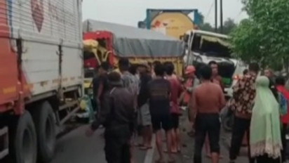 Tabrakan Beruntun di Jalinsum Asahan, Warga Mengeluh Jalan Nasional yang Rusak