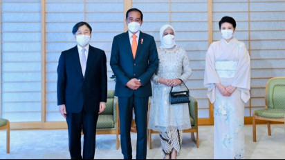 Presiden Joko Widodo Berkunjung ke Kediaman Kaisar Naruhito dan Permaisuri Masako