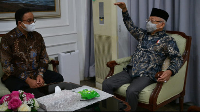 Momen Anies Baswedan Bertemu Wapres Ma'ruf Amin, Sampaikan Undangan Pernikahan Putrinya