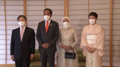 Seusai Bertemu Dengan Perdana Menteri Fumio Kishida, Presiden Joko Widodo Temui Kaisar dan Permaisuri Jepang