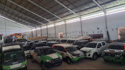 Polri Titip 56 Kendaraan Sitaan dari ACT di Gudang Kawasan Bogor