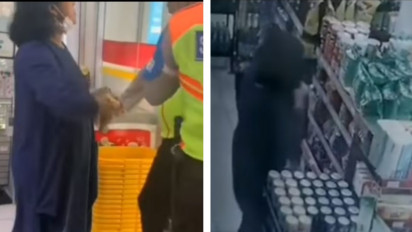 Viral Video Seorang Ibu-ibu Tidak Mau Mengaku Setelah Tertangkap Mencuri di Minimarket, Aksinya Terekam CCTV