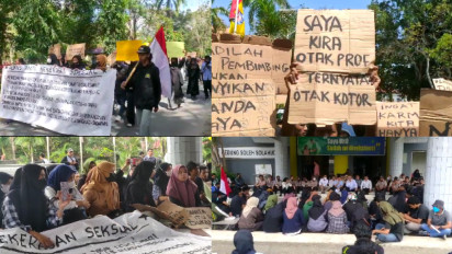 Unjukrasa Mahasiswa Unhalu Kendari, Tuntut Oknum Dosen yang Diduga Cabuli Mahasiswi Ditindak Tegas  