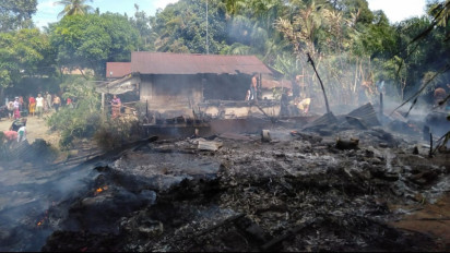 Gegara Korsleting, 3 Unit Rumah di Langkat Ludes Dilalap Si Jago Merah