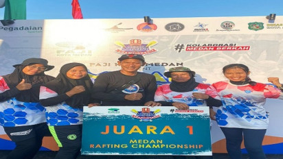 Atlet Putri Pandawa Kayak Juara 1 di Medan Rafting Championship 2022 Series II, Butet: Pengin Disaksikan Pak Bobby Nasution