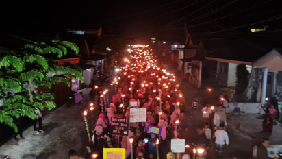 Ramaikan Tahun Baru Islam, Masyarakat Lumajang Adakan Festival Obor