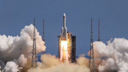 Puing-Puing Roket Long March 5B milik China Jatuh di Laut Sulu Malaysia