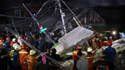 Kondisi Terkini Bangunan Ambruk di Johar Baru, Jakpus, Polisi Tunggu Hasil Labfor