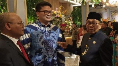 Momen Mantan Wakil Ketua DPRD M Taufik Jadi Wakil Keluarga Beri Sambutan di Pernikahan Putri Anies