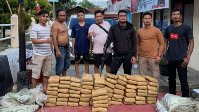 Puluhan Kilogram Ganja Digagalkan Beredar di Solok, 2 Pengedar Melarikan Diri dari Kejaran Polisi