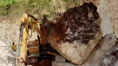 Tragis! Ekskavator di Muna Tertimpa Longsor, Operator Tewas di Tempat