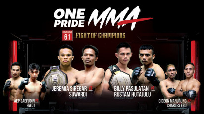 OnePride MMA Fight Night 61 Perebutkan Dua Sabuk Juara Nasional