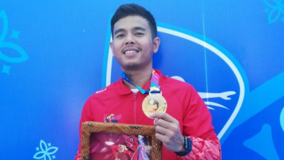 Berani, Meski Dehidrasi, Zaki Sapu Bersih Medali Emas Renang APG
