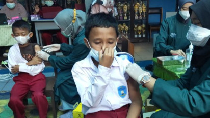 Jumlah Vaksinasi Anak Kota Palangka Raya Baru Sentuh 55 Ribu Anak
