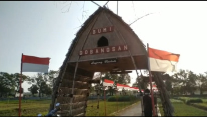 Sambut HUT RI ke 77, Ratusan Bendera merah Putih Hiasi Persawahan di Kulon Progo