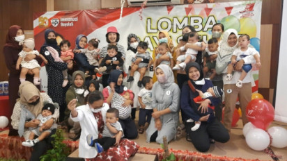 Meriahkan HUT Kemerdekaan RI ke 77, Puluhan Bayi di Boyolali Ikuti Lomba Bayi Sehat