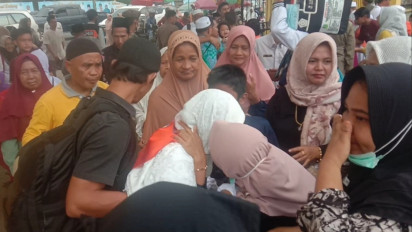 Isak Tangis Menyambut Kepulangan Jemaah Haji di Kabupaten Tebo