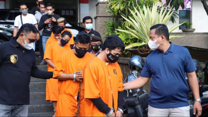 Lima Orang Jambret Sasar Wisatawan Berhasil Diringkus Polisi Denpasar