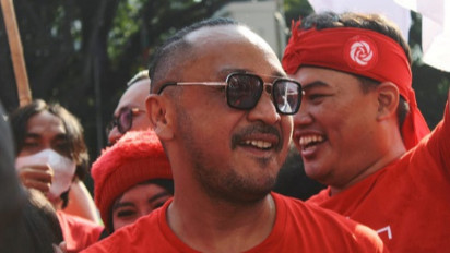 Giring Eks Nidji Pimpin Rombongan PSI Daftar Pemilu 2024