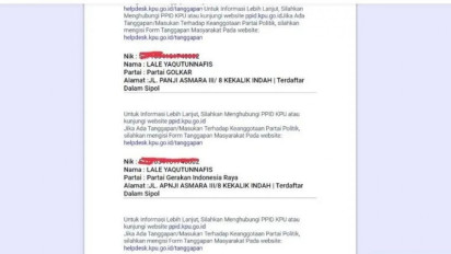 Tiga Kader Partai Gerindra Dicatut Namanya sebagai Kader Golkar di Sipol