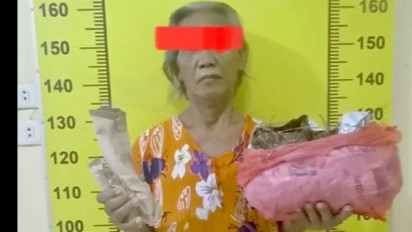 Simpan 850 Gram Ganja Kering, Nenek 61 Tahun Dibekuk Polisi