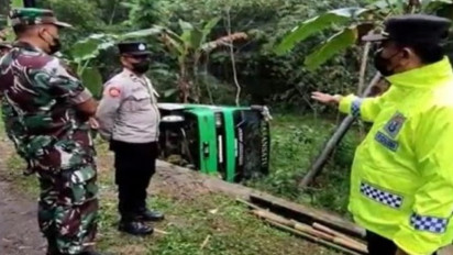 Tak Kuat Nanjak Bus Rombongan Pelajar di Malang Terguling, Begini Kodisi Para Siswa