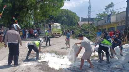 UPDATE Kecelakaan Maut Truk Terigu di Cianjur, Polisi Kesulitan Identifikasi Korban Tewas
