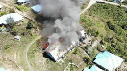 KKB di Papua Kembali Berulah, Bakar Barak Pemuda dan Olahraga di Intan Jaya