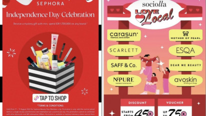 Meriahkan 17 Agustus, Berikut Promo Fashion Brand hingga Kosmetik, Catat dan Jangan Sampai Ketinggalan!