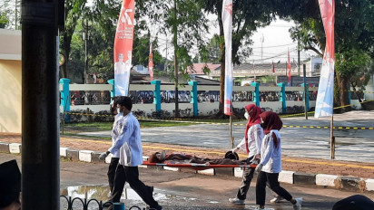 Upacara Hari Kemerdekaan ke-77 RI Forkopimda Kota Tangsel, Seorang Peserta Jatuh Pingsan