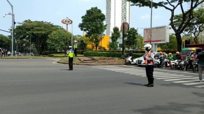 Peringati Detik-Detik Proklamasi Kemerdekaan RI, Pengendara di Kota Tangsel Dihentikan Selama Beberapa Waktu