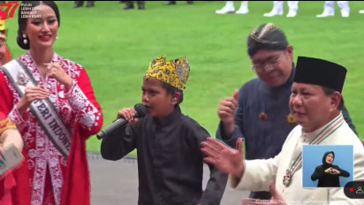 Prabowo Joget “Ojo Dibandingke” di Istana Negara saat HUT ke-77 RI