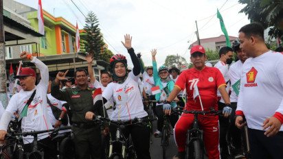 Koalisi Riang Gembira, PKB dan Gerindra Lampung Gowes Bareng