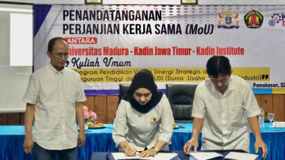 Dorong Percepatan Pembangunan SDM di Madura, Kadin Jatim Teken Kerjasama dengan Universitas Madura