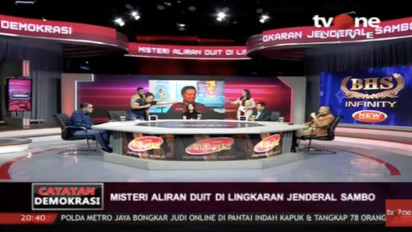 Link Live Streaming Menyingkap Misteri Aliran Duit di Lingkaran Jenderal Sambo: Catatan Demokrasi TvOne