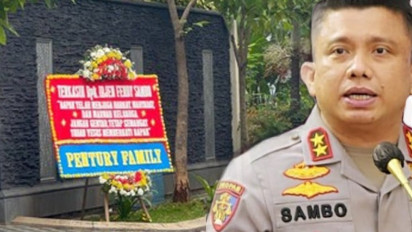 "Jangan Gentar, Tetap Semangat, Tuhan Yesus Memberkati Bapak," Isi Pesan di Karangan Bunga untuk Ferdy Sambo, Netizen Curiga 'Geng' ini Pengirimnya