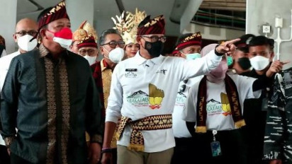Buka Festival Krakatau ke-31 di Lampung, Sandiaga Uno: Acara Ini Berhasil Masuk KEN