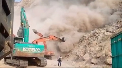 Sebuah Tambang Galian Pasir di Kecamatan Leles Garut Longsor, Tak Ada Korban Jiwa Sejumlah Alat Berat Rusak