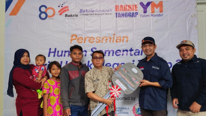 Bakrie Amanah dan Yatim Mandiri Resmikan Hunian Sementara Tahap Kedua untuk Penyintas Erupsi Gunung Semeru, Lumajang