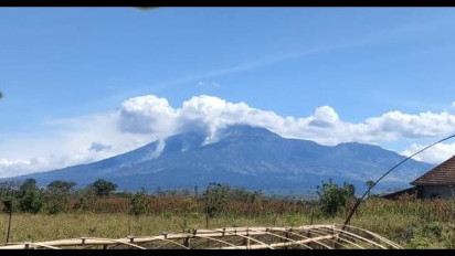 Muncul Asap, Lereng Gunung Merapi Ungup-ungup Banyuwangi Terbakar