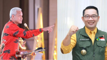 Hasil Survei, Elektabilitas Ganjar Pranowo dan Ridwan Kamil Posisi Teratas Jadi Capres-Cawapres 2024