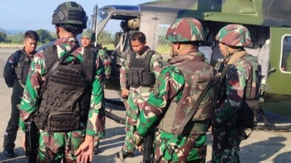 Amankan Perbatasan, 1 Kompi Prajurit di Kiwirok Diterjunkan
